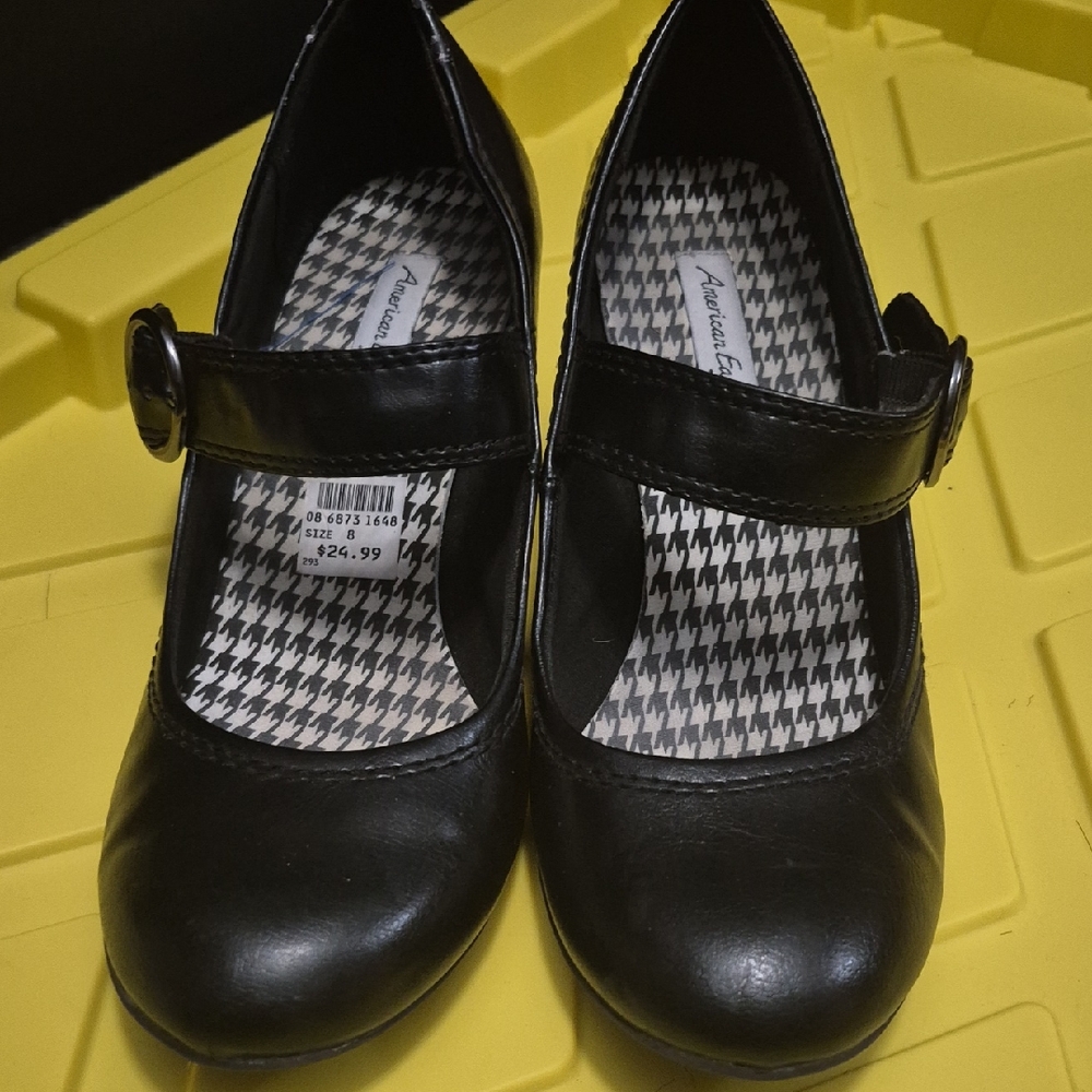 American Girl Black Mary Jane Dress Shoes with Buckle